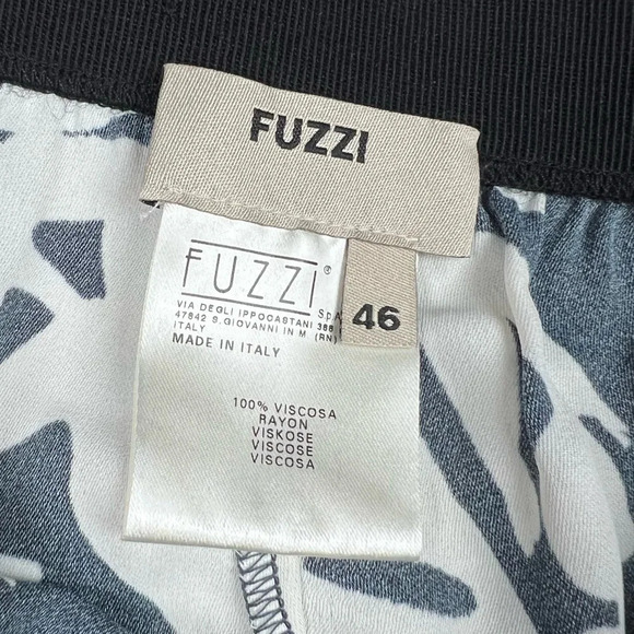 NWOT FUZZI Floral-print Crepe Track Pants Black Women’s 10 Designer - Picture 9 of 12